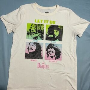 The Beatles White Cotton Blend Tee